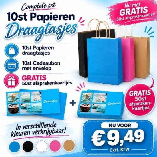 Papieren Draagtasjes - Cadeaubon Aktie