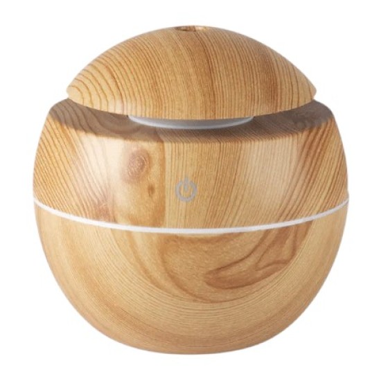 Aroma Diffuser - Essentiële Olie Verdamper - Type: Bol licht hout 130 ml