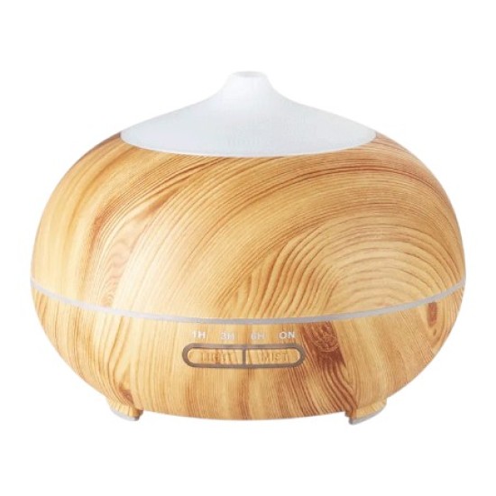 Aroma Diffuser - Essentiële Olie Verdamper - Type: Bolvormig licht hout 400 ml