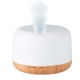 Aroma Diffuser - Essentiële Olie Verdamper - Type: Plat Rond licht hout 300 ml