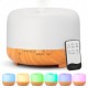 Aroma Diffuser - Essentiële Olie Verdamper - Type: Plat Rond licht hout 500 ml