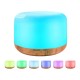 Aroma Diffuser - Essentiële Olie Verdamper - Type: Plat Rond licht hout 500 ml