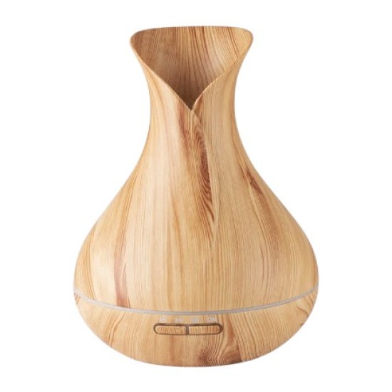 Aroma Diffuser - Essentiële Olie Verdamper - Type: Tulp Licht hout 550 ml