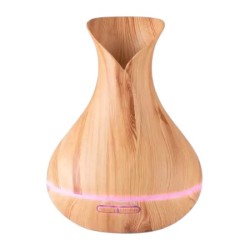 Aroma Diffuser - Essentiële Olie Verdamper - Type: Tulp Licht hout 550 ml