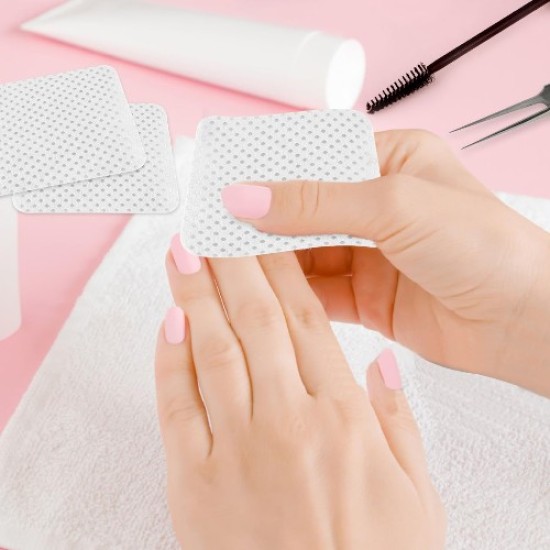 Nail Wipes Lint Free - Pluisvrije nageldoekjes - Nagellakremoverdoekjes - Makeup-pads - Lash Glue Wipes - Pak 300st - Kleur: Wit