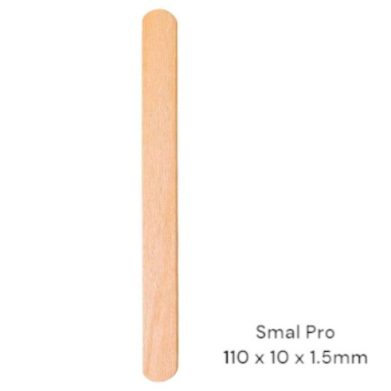 Houten spatels: Smal Pro - 100 stuks (110x10x1.5mm)