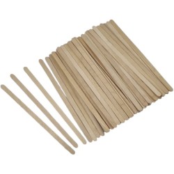 Houten Spatels: Smal Lang Pro - 100 stuks (140x5x1.5mm)