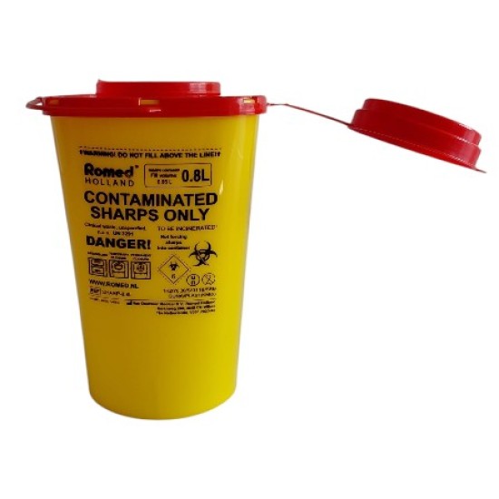 Mes en Milia naaldcontainer Romed: 0,8Ltr