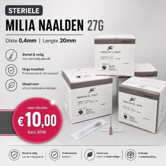 Steriele Milia Naalden 27G - 4 x 100st