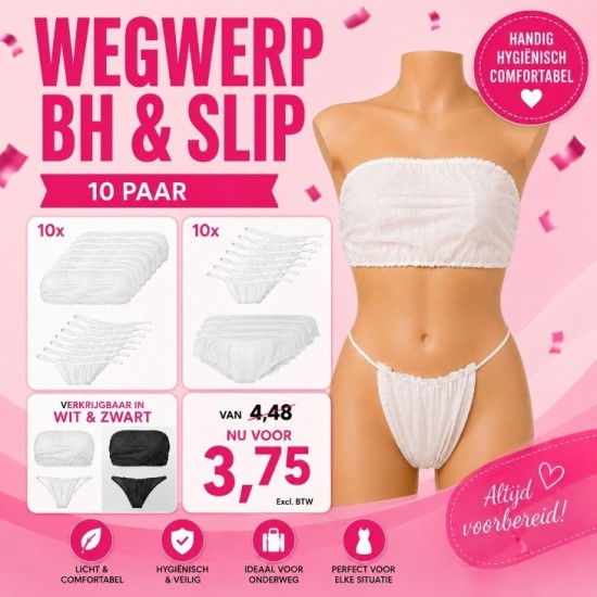 Wegwerp BH & Slip - 10paar
