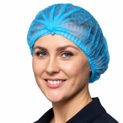 Haarnetjes - wegwerphaarnetjes - Clipcap - Non Woven pak 100st: Blauw