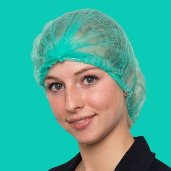 Haarnetjes - wegwerphaarnetjes - Clipcap - Non Woven pak 100st: Groen