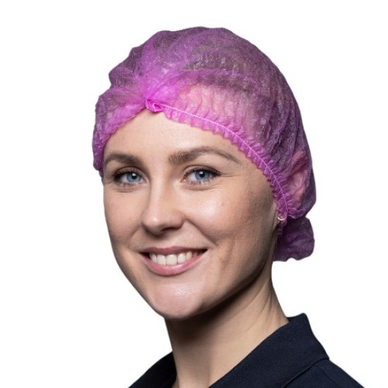 Haarnetjes - wegwerphaarnetjes - Clipcap - Non Woven pak 100st: Roze