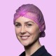 Haarnetjes - wegwerphaarnetjes - Clipcap - Non Woven pak 100st: Roze