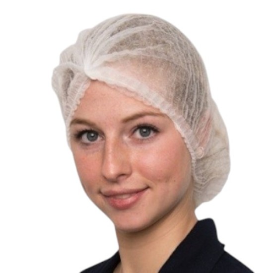 Haarnetjes - wegwerphaarnetjes - Clipcap - Non Woven pak 100st: Wit