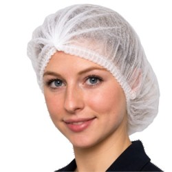 Haarnetjes - wegwerphaarnetjes - Clipcap - Non Woven pak 100st: Wit
