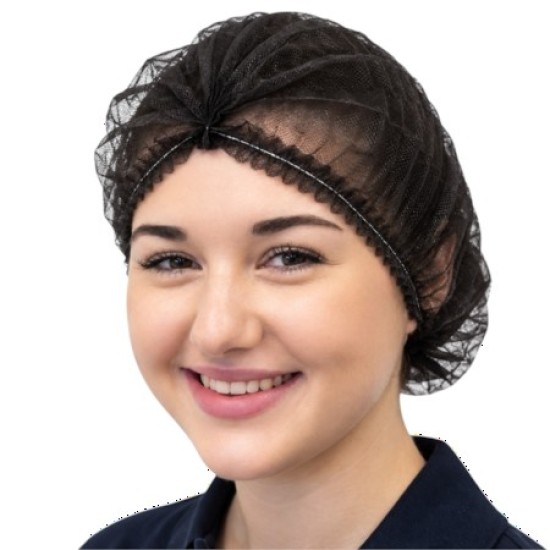 Haarnetjes - wegwerphaarnetjes - Clipcap - Non Woven pak 100st: Zwart