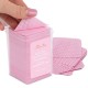 Pluisvrije nageldoekjes - Nail Wipes Lint Free - Nagellakremoverdoekjes - Makeup-pads - Lash Glue Wipes - Box 200st - Roze