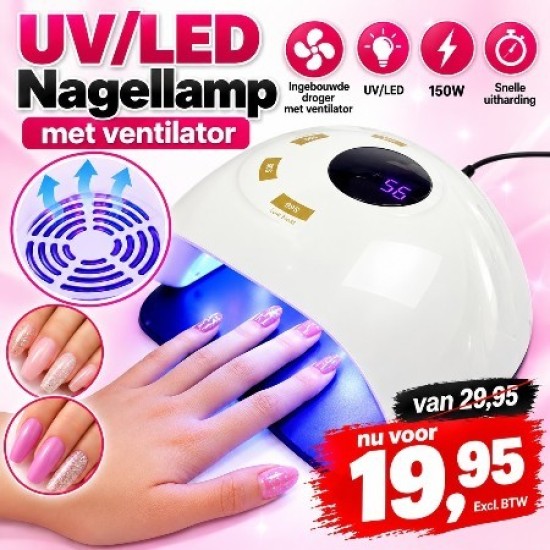 UV/LED Nagellamp Mordern2 met ventilator - 150W