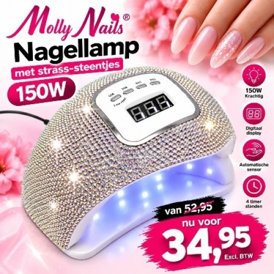Nagellamp met strass steentjes LED/UV 150W
