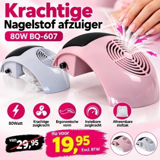 Krachtige Nagelstof Afzuiger 80W