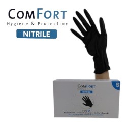 Nitril Handschoenen: Zwart 100st (Comfort)