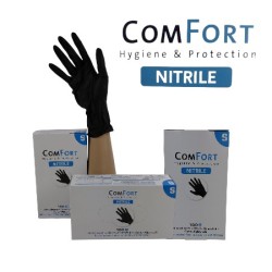Nitril Handschoenen: Zwart Volle Doos 10 x 100st (Comfort)