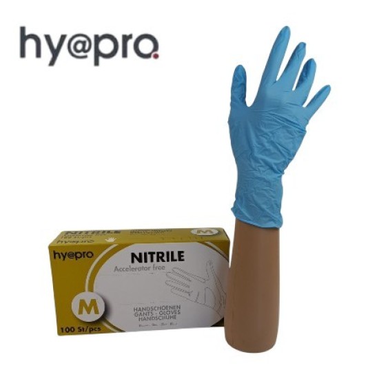 Nitril Handschoenen: Blauw 100st (Hy@pro) 