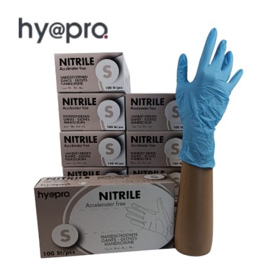 Nitril Handschoenen: Blauw 10 x 100st (Hy@pro) 