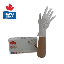 Nitril Handschoenen: Wit 100st (Maple Leaf) 