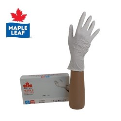 Nitril Handschoenen: Wit 100st (Maple Leaf) 
