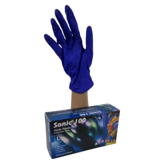 Nitril Handschoenen: Blauw 100st (Sonic)