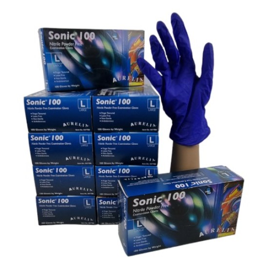 Nitril Handschoenen: Volle Doos 10 x 100st Blauw (Sonic)