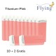 Titanium-Pink harspatroon met vaste brede roller 100ml - Flying - 10 + 2 Gratis