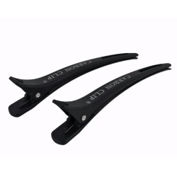 Haarclips zwart met carbon 6st