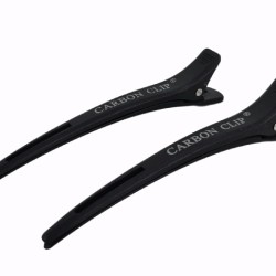 Haarclips zwart met carbon 6st