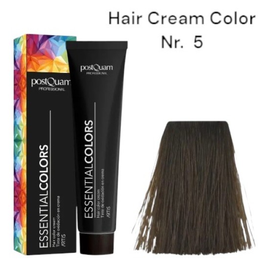 Hair Color Cream PostQuam - Crème Haarverf 100gr Kleur Nr. 5 Hair Color Cream PostQuam - Crème Haarverf 100gr Kleur Nr. 5