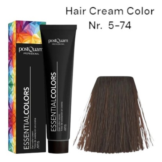 Hair Color Cream PostQuam - Crème Haarverf 100gr Kleur Nr. 5-74