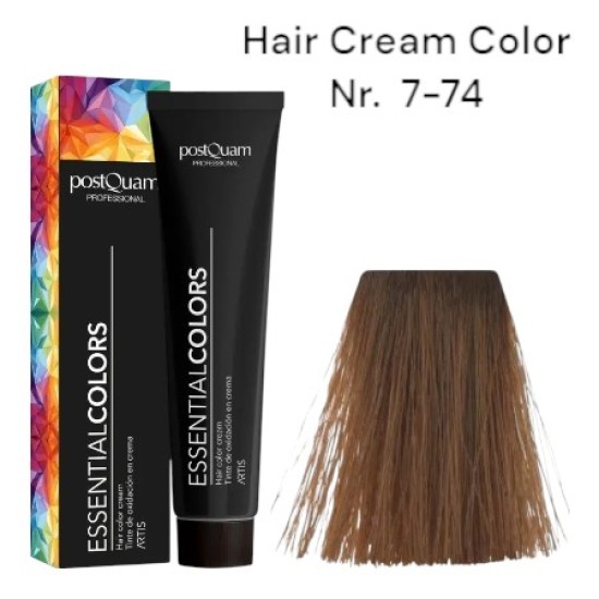 Hair Color Cream PostQuam - Crème Haarverf 100gr Kleur Nr. 7-74