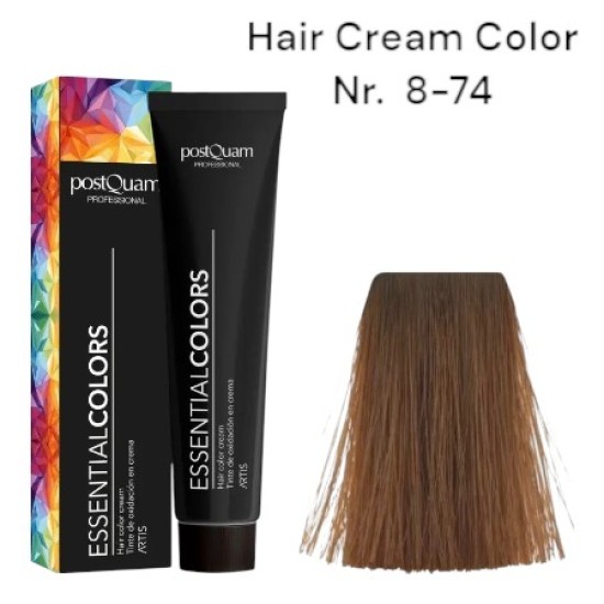 Hair Color Cream PostQuam - Crème Haarverf 100gr Kleur Nr. 8-74