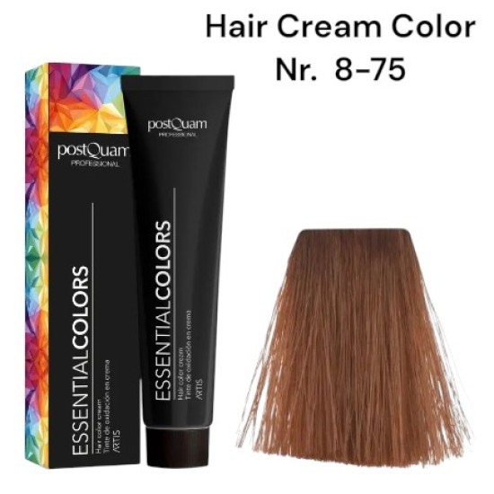 Hair Color Cream PostQuam - Crème Haarverf 60ml Kleur Nr. 8-75 Hair Color Cream PostQuam - Crème Haarverf 60ml Kleur Nr. 8-75