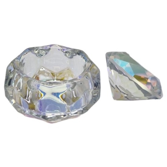 Dappendish - Dappen Dish Diamant met deksel Parelmoer