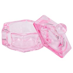 Dappendish - Mengglas met deksel - Dappen Dish met deksel: Roze