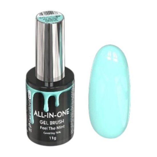 All-In-One Gel Brush - Excellent Pro - 11g - Feel the Mint All-In-One Gel Brush - Excellent Pro - 11g - Feel the Mint