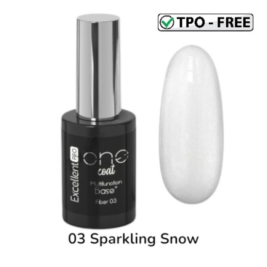 MULTIFUNCTION FIBER BASE - ONE COAT - EXCELLENT PRO - 11ml - Kleur: 03 Sparkling Snow