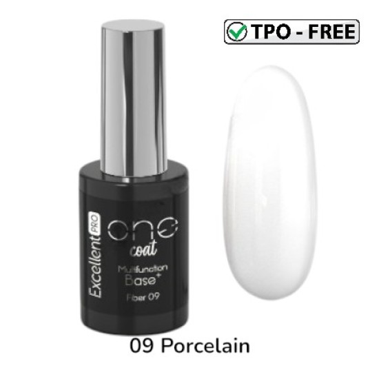 MULTIFUNCTION FIBER BASE - ONE COAT - EXCELLENT PRO - 11ml - Kleur: 09 Porcelain