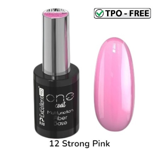 MULTIFUNCTION FIBER BASE - ONE COAT - EXCELLENT PRO - 11ml - Kleur: 12 Strong Pink