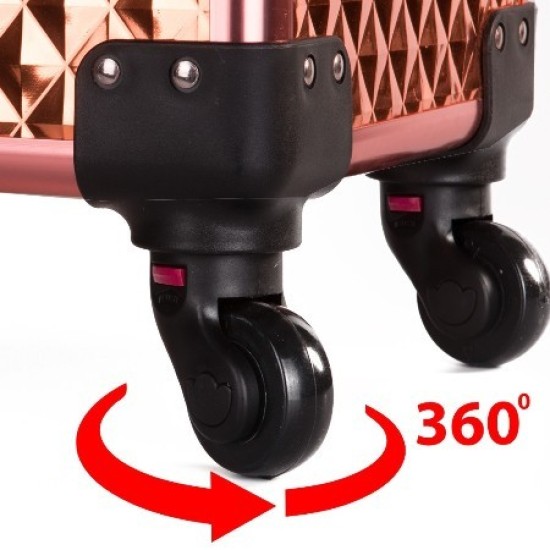 Manicure - Make-up-Koffer - Beauty Koffer XXXL 4 in 1 - Rose-Gold