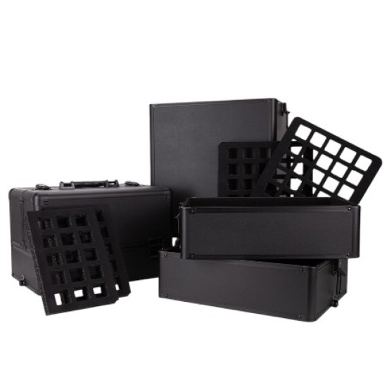 Manicure - Make-up-Koffer - Beauty Koffer XXXL 4 in 1 - Zwart