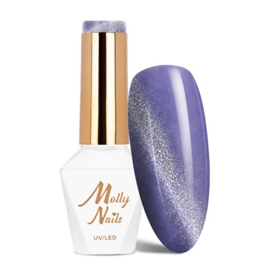 Molly Nails Neon Flashy Cat Eye gellak 8g: Nr. 175 / Paars-Marineblauw